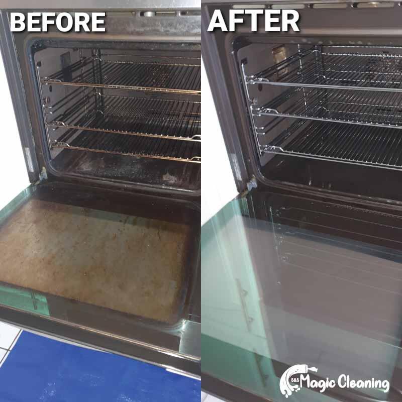 before and after single oven cleaning