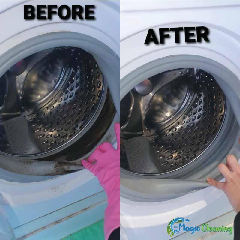 before and after washing machine cleaning. great results